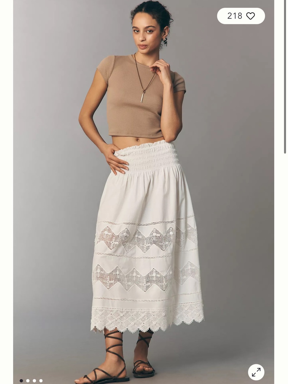 The Great Rosette Cotton Maxi Skirt